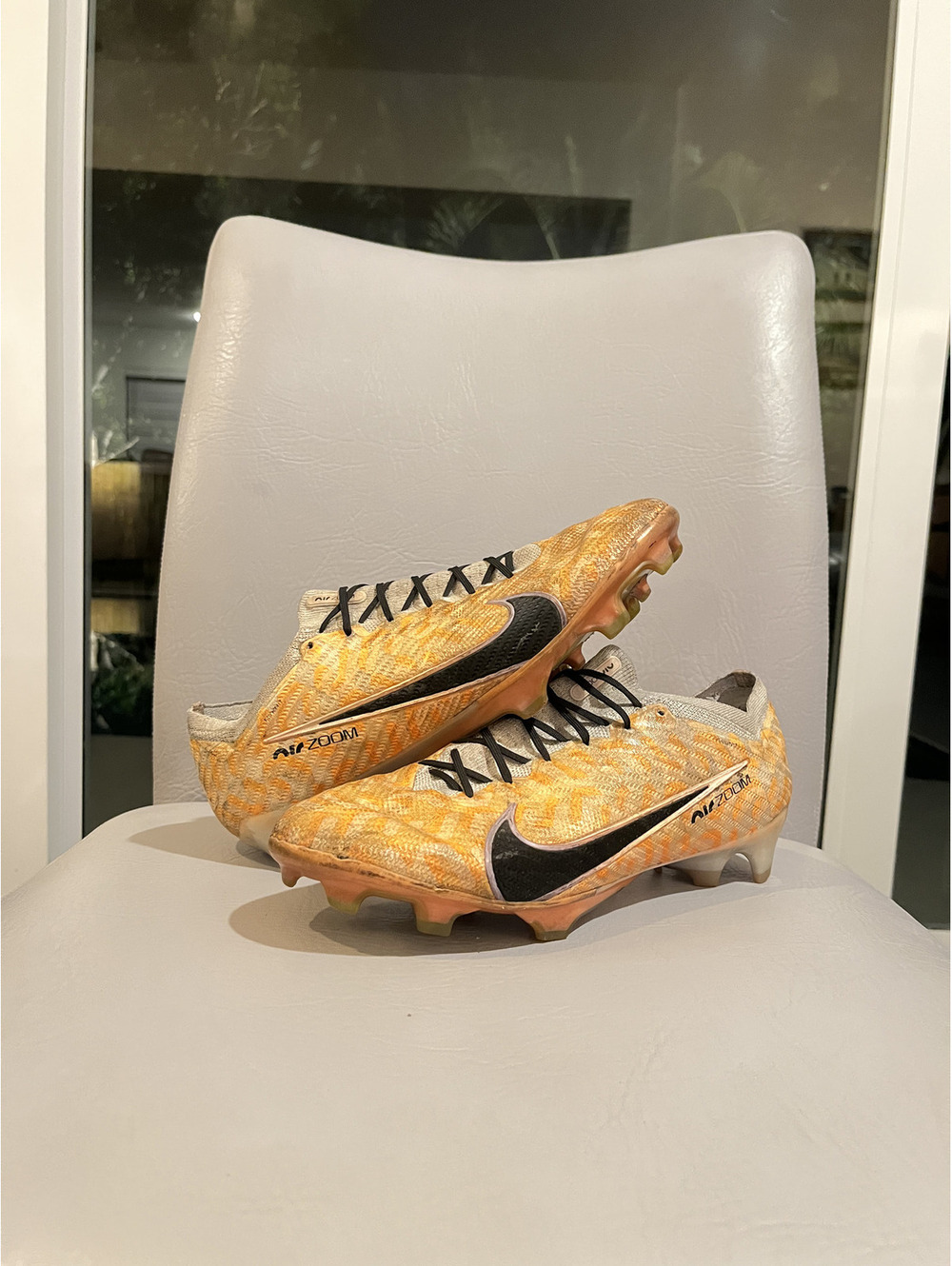 Nike Mercurial Vapor 15 Elite orange/cream Soccer Cleats US Size 9.5